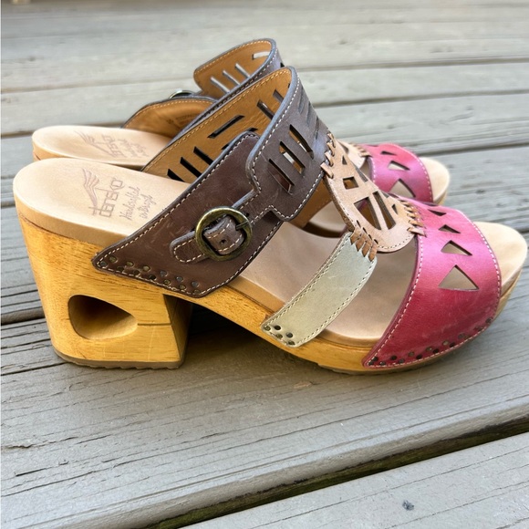 Dansko Multicolor Leather Sandals - Picture 2 of 11